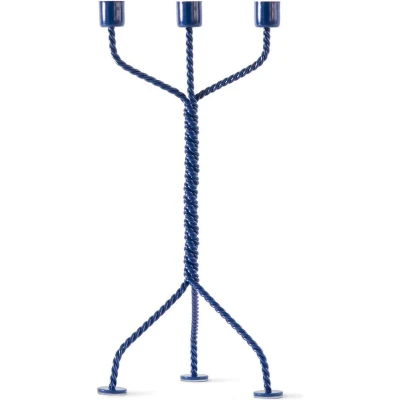 Afbeelding van Werkwaardige TWISTED KAARSHOLDER Blue