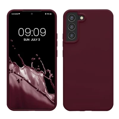 Afbeelding van kwmobile telefoonhoesje geschikt voor Samsung Galaxy S22 Plus Hoesje met siliconen coating Smartphone case in bordeaux violet