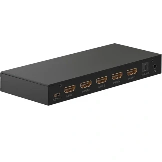 Afbeelding van HDMI matrix Goobay 4 naar 1 poorts (Afstandsbediening, 4K@60Hz, Toslink, Jack)