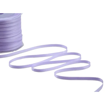Afbeelding van Furlanis Dubbelzijdig satijnen lint, Italiaanse stof Lila, 6 mm x 25 m