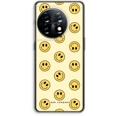 Afbeelding van Case Company® hoesje geschikt voor OnePlus 11 Smiley N2 Soft Cover Telefoonhoesje Bescherming aan alle Kanten en Schermrand