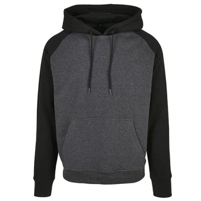 Afbeelding van Build your Brand Basic Raglan Hoody BYBB005 NAVY/BURGUNDY