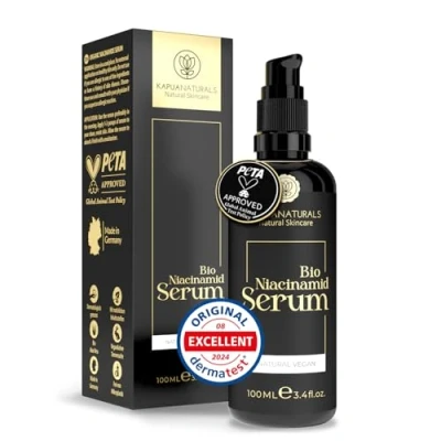 Image de Niacinamide Serum BIO haute concentration 100ml 10%Niacinamide +1% Zinc ✓ Réduit les pores Atténue taches Teint uniforme Contre boutons, inflammations et rougeurs Cosmétique naturelle