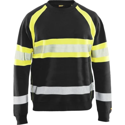 Afbeelding van Blaklader Sweater High Vis 3359 1158 Zwart/High Geel M