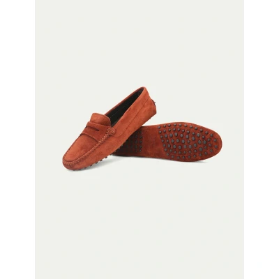 Image de Aurélien Driving Shoes Mocassins Suède Femme Rouge Taille 39 Style Méditerranéen Italien Fait à la Main et Luxe Exclusif Chaussures