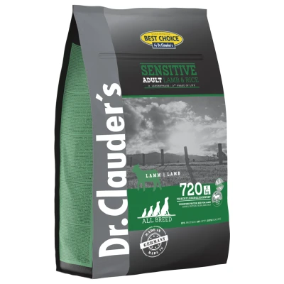 Afbeelding van Dr.Clauder&#039;s Best Choice Sensitive Adult All Breed Lam&amp;Rijst Hondenvoer 4 kg