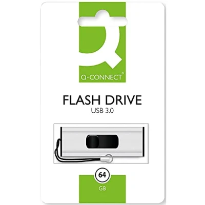 Afbeelding van Q Connect USB Stick Flash Drive 3.0 (64 GB, A, 3.0), stick, Wit