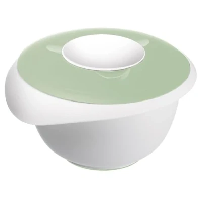 Afbeelding van Westmark Mengkom met tweedelig deksel, 3,5 l, schenktuit, kunststof, wit/mintgroen, 3155227M