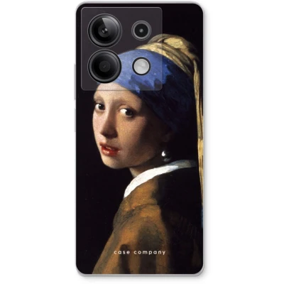 Afbeelding van Case Company® hoesje geschikt voor Xiaomi Redmi Note 13 5G The Pearl Earring Soft Cover Telefoonhoesje Bescherming aan alle Kanten en Schermrand