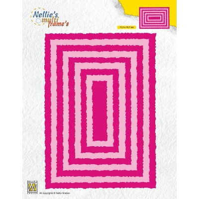 Afbeelding van Nellies Choice Multi Frame Die Foto randen rechthoek MFD122 113x157mm (12 18)