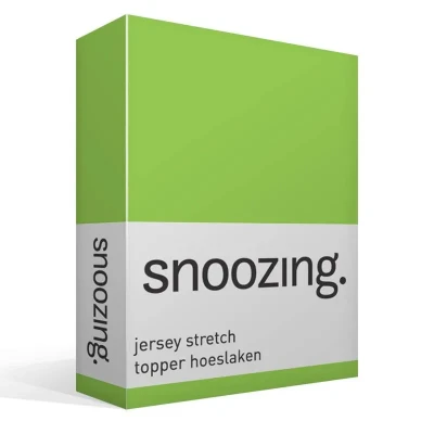 Afbeelding van Snoozing Jersey Stretch Topper Hoeslaken Eenpersoons 70/80x200/220 cm Lime