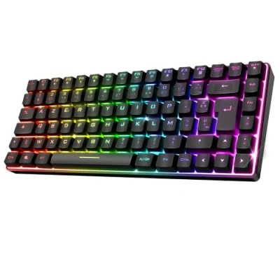 Afbeelding van Spirit Of Gamer Draadloos gaming toetsenbord &amp; Bluetooth RGB TKL AZERTY Compact 65% semi mechanische toetsen met achtergrondverlichting, waarvan 25 anti ghosting compatibel pc,