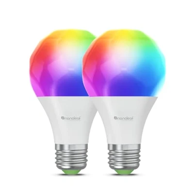 Afbeelding van Nanoleaf Matter A19 Smart Bulb Slimme verlichting 2 Stuks Werkt met Apple Home/Google Home/ Amazon Alexa