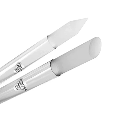 Afbeelding van nagelriemduwer van glas, set 2 gereedschappen voor manicure en nagelverzorging Bona Fide Beauty premium nagelriemscheuten Tsjechisch glas