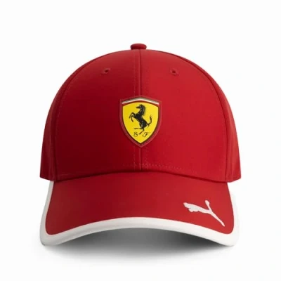 Afbeelding van Ferrari Classic Cap Cherry Rood 2025 Lewis Hamilton Charles LeClerc Formule 1