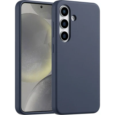 Afbeelding van Accezz Hoesje Geschikt voor Samsung Galaxy S25 Siliconen Liquid Silicone Backcover Donkerblauw