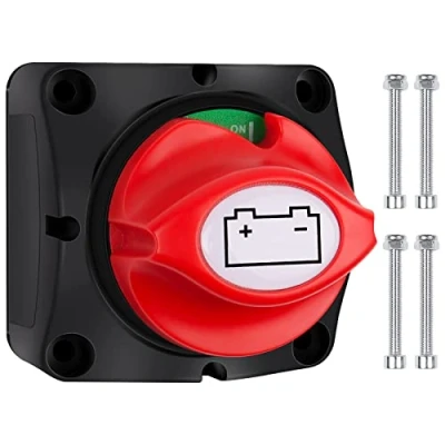 Afbeelding van Bolatus 12V 24V 48V batterij uitschakelaar 1 2 pins UIT, 275 Amp hoofdschakelaar voor auto, vrachtwagen, boot, jacht, caravan, motor, auto