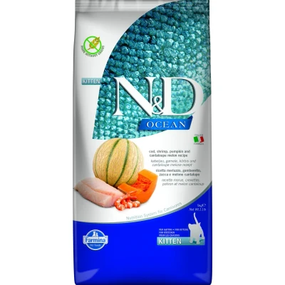 Afbeelding van N&amp;D Ocean voeding voor de kitten Kabeljauw 5 kg.