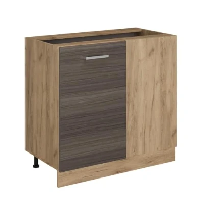 Afbeelding van Vicco Hoekkast R Line, Edel grijs/Krachtige eik goud, 86 cm zonder werkblad