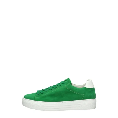 Afbeelding van Gabor Lage sneakers voor dames, uitneembare binnenzool, Groen Wit 34