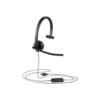 Afbeelding van Logitech USB hoofdtelefoon mono H570e (Bedraad, C), Kantoorheadset, Zwart