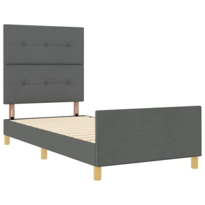 Afbeelding van vidaXL Bedframe Donkergrijs Hout 80 x 200 cm Modern