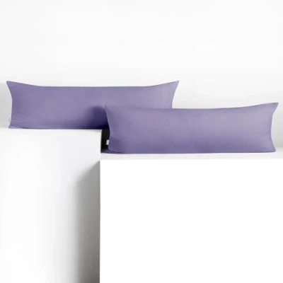 Afbeelding van DecoKing 2 kussenslopen 40 x 145 cm, jerseykatoen, rits, lavendel barnsteen, stuks