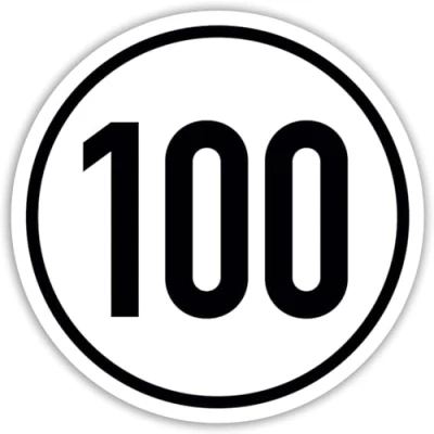 Afbeelding van Kavaro 100 km sticker voor aanhanger, caravan enz. [20 cm] volgens DIN 1451
