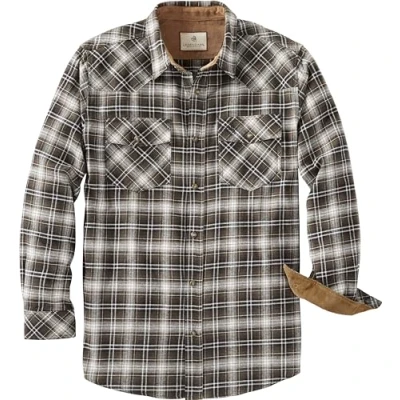 Afbeelding van Legendary Whitetails Flanellen herenhemd in western stijl regular fit met corduroy trim, knuffeldeken groen voering