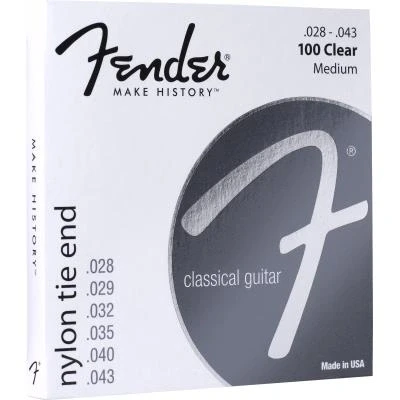Image de Cordes FENDER 100 TIE END CLASSIQUE NYLON MEDIUM 28 43 guitares classiques