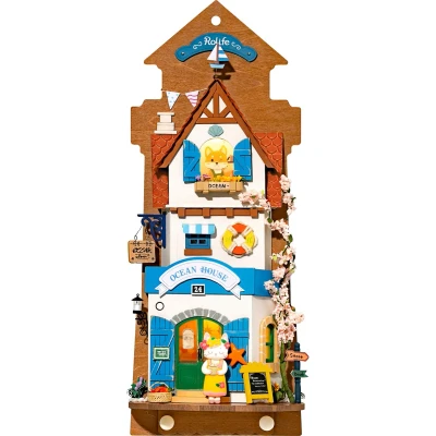 Afbeelding van Robotime Island Dream villa DS022 DIY miniatuurhuisje droom Miniatuur Poppenhuis Bouwpakket hout