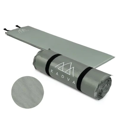 Afbeelding van KADVA Aero Comfortabel, licht en robuust, zelfopblaasbaar matras, ideaal voor kamperen wandelen, buitenlaag 100% polyester, binnenlaag polyurethaan, 182 x 52 cm, kleur