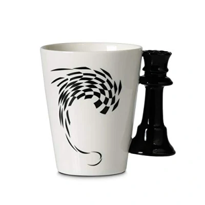 Afbeelding van Froster Schaakbeker, mok met handvat, schaakspion, dame, 350 ml, voor schaakspelers, in geschenkdoos