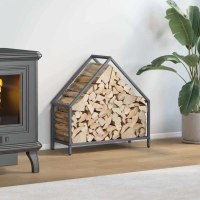 Afbeelding van Brandhoutrek 60x25x60 cm koudgewalst staal antracietkleurig