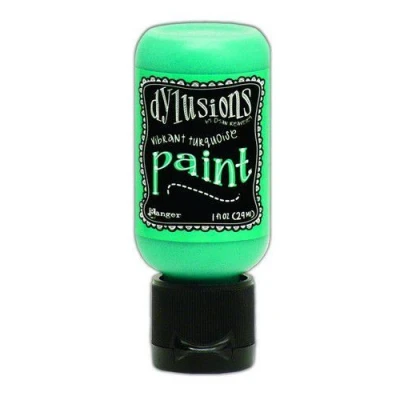 Afbeelding van Ranger Dylusions Paint Flip Cap Bottle 29ml Vibrant Turquoise DYQ70702 (02 20)