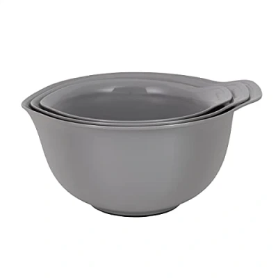 Afbeelding van KitchenAid Set van 3 uittrekbare mengkommen antracietgrijs