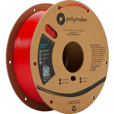 Afbeelding van Polymaker PA02004 PolyLite Filament PLA kunststof 1.75 mm 1000 g Rood 1 stuk(s)