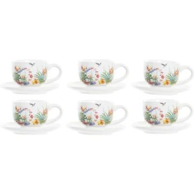 Afbeelding van Set van koffiekopjes DKD Home Decor Multicolour 180 ml Dolomite