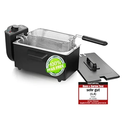 Afbeelding van EMERIO DF 120482.2 Friteuse met koudezone 2000 W Zwart, RVS