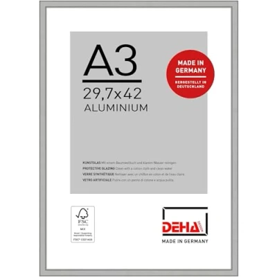 Afbeelding van DEHA Design Fotolijst Boston, 29,7x42 cm (A3), Mat zilver