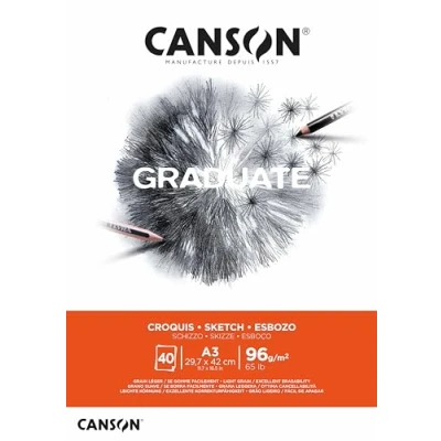 Afbeelding van Schetsboek Canson Graduate Croquis A3 96gr 40vel
