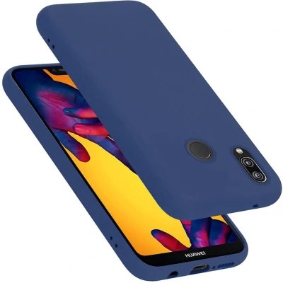 Afbeelding van Cadorabo Hoesje geschikt voor Huawei P20 LITE 2018 / NOVA 3E in LIQUID BLAUW Beschermhoes gemaakt van flexibel TPU silicone Case Cover