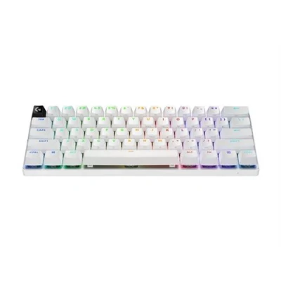 Afbeelding van Logitech G PRO X 60 LIGHTSPEED, draadloos gamingtoetsenbord, mechanisch, ultracompact, TKL 60% voor Windows pc, wit, lay out Pan Nordic QWERTY