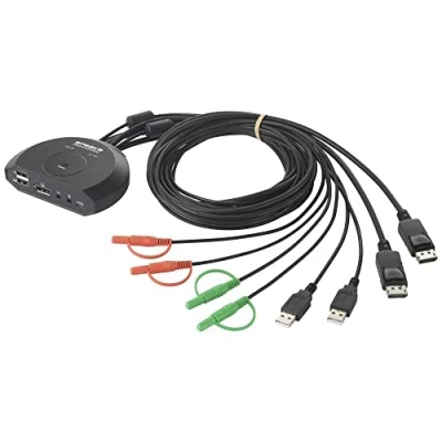 Afbeelding van SpeaKa Professional SP KVM 220 switch 2 poorten DisplayPort 4096 x 2160 Pixel