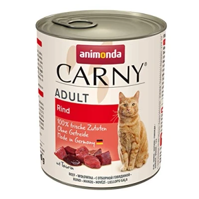 Afbeelding van 6x800g Adult Rund Puur Animonda Carny Kattenvoer