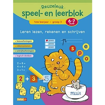 Afbeelding van Deltas Reuzeleuk Speel En Leerblok Leren Lezen Rekenen Schrijven 6 7 Jaar