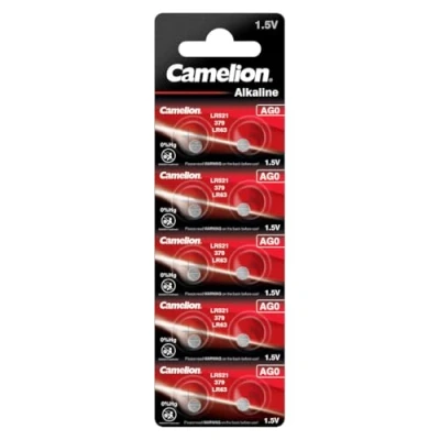 Afbeelding van Camelions knoopcelbatterij, batterijen voor klokken LR63 / AG0 LR521 379 SR521W 10 stuks