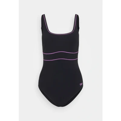Afbeelding van Speedo Solid Contour Eclipse ONE Piece Badpak, Dames, Maat: 38, Black/neon violet