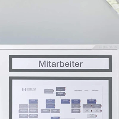 Afbeelding van Magnetisch frame magnetofix TOPSIGN, A4 liggend/A3 staand, grijs, 5 st