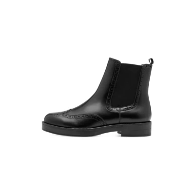 Afbeelding van Tamaris Chelsea Enkellaarsjes met plateauzool, Dames, Maat: 36, Black Schoenen